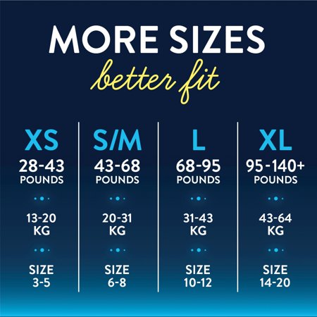 Babyye Overnight Underwear for Boys XL (95-140 lb.) 63 Ct