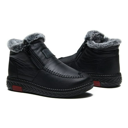 Leather Fashion Fleece Warm Short Boots Plus Size Flat Booties with Thick Fleece for Female Mother Daily Wearing Outfit 38 Black
Leather Fashion Fleece Warm Short Boots Plus Size Flat Booties with Thick Fleece for Female Mother Daily Wearing Outfit 38 Black
