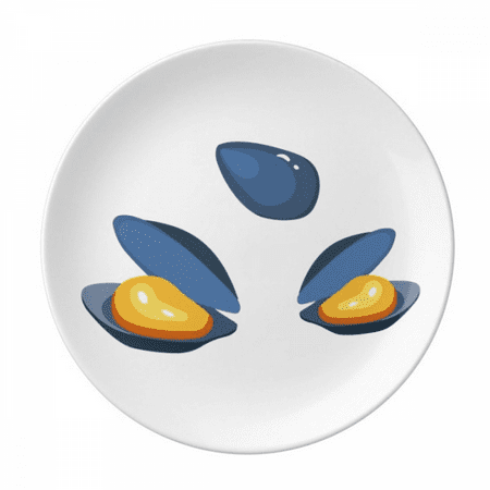 Shell Scallop Oyster Painting Plate Decorative Porcelain Salver Tableware Dinner Dish