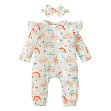 Newborn Baby Girl Romper Clothes Long Sleeve Infant One Piece Jumpsuit Outfits Zipper Closure 0-18 Months 0-3M White
Newborn Baby Girl Romper Clothes Long Sleeve Infant One Piece Jumpsuit Outfits Zipper Closure 0-18 Months 0-3M White