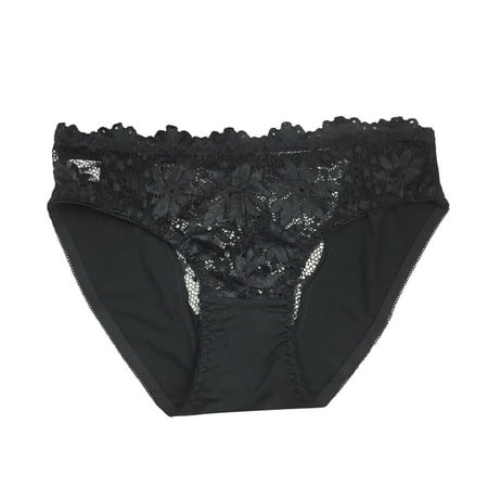 Knosfe Women s Panties Low Waist Stretch Soft Lace Briefs Sexy Hollow Out Underwear