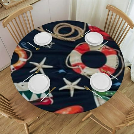 Nautical Anchor Round Tablecloth Polyester Table Cloth Round Cover Waterproof Tablecloths for Dining Parties Outdoor Kitchen
Nautical Anchor Round Tablecloth Polyester Table Cloth Round Cover Waterproof Tablecloths for Dining Parties Outdoor Kitchen