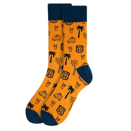 Mens Route 66 Novelty Fun Socks