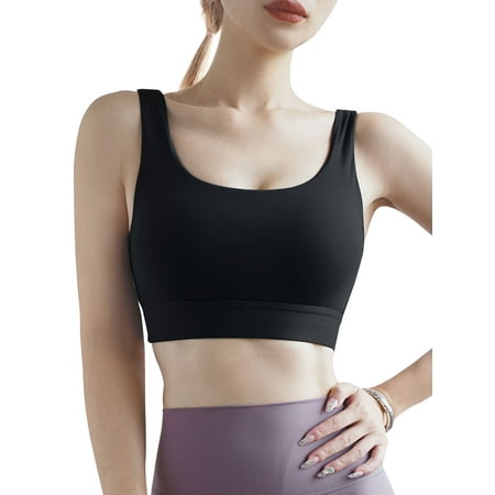 Women Yoga Bra Sports U Neck Workout Jogging Wirefree Casual Tank Tops