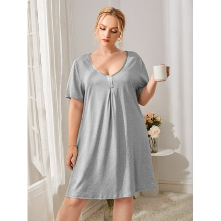 Women s Plus Fold Pleated Night Dress 3XL(18) Light Grey Casual F22001D
Women s Plus Fold Pleated Night Dress 3XL(18) Light Grey Casual F22001D
