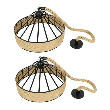 2X E27 Hemp Rope Hanging Lamp Vintage Pendant Lamp Ceiling Light Retro Antique Industrial Adjustable Lamp
2X E27 Hemp Rope Hanging Lamp Vintage Pendant Lamp Ceiling Light Retro Antique Industrial Adjustable Lamp