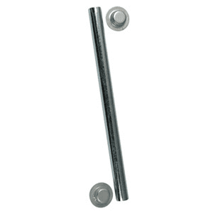 CE Smith Package Roller Shaft with Cap Nuts - Zinc Package Roller Shaft with Cap Nuts - Zinc