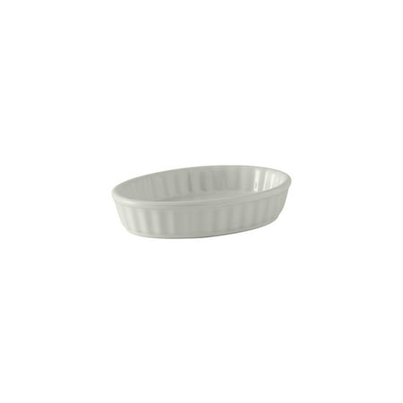Tuxton Duratux White 5-Ounce Oval Creme Brulee Fluted Pack of 12