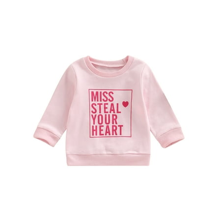 Frobukio Valentine s Day Toddler Baby Girls Spring Pullover Long Sleeve Round Neck Heart Letter Print Sweatshirt Tops Pink 6-12 Months
Frobukio Valentine s Day Toddler Baby Girls Spring Pullover Long Sleeve Round Neck Heart Letter Print Sweatshirt Tops Pink 6-12 Months