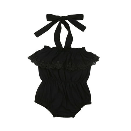 Canrulo Summer Infant Baby Girls Lace Sling Top Romper Bodysuit Sunsuit Outfits Clothes Black 18-24 Months
Canrulo Summer Infant Baby Girls Lace Sling Top Romper Bodysuit Sunsuit Outfits Clothes Black 18-24 Months