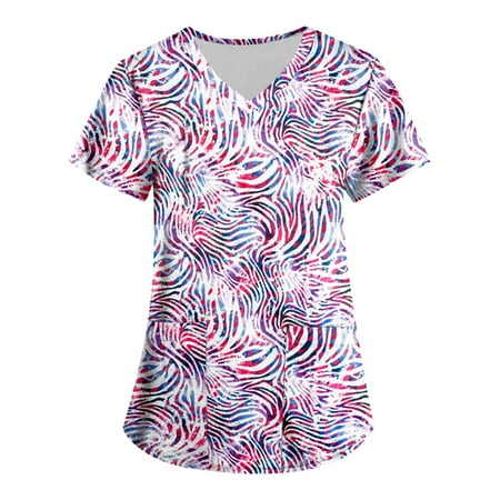 Sksloeg Womens Scrub Tops Stretchy Camouflage Line Printed Top Workwear with Pockets Short Sleeve V-Neck Nursing Working Uniform Multicolor XXL
Sksloeg Womens Scrub Tops Stretchy Camouflage Line Printed Top Workwear with Pockets Short Sleeve V-Neck Nursing Working Uniform Multicolor XXL