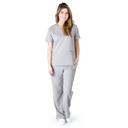 M&M SCRUBS - Womens Junior Fit Flare Cargo Scrub Pant 9120 L ( PURPLE )
