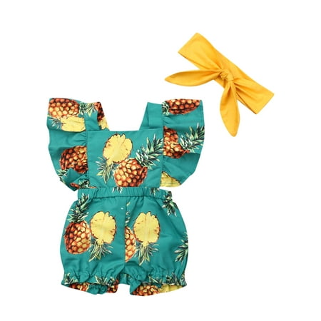 Douhoow 0-24M Baby Girl Pineapple Print Romper Fly Sleeve Ruffle Backless Jumpsuit Headband
Douhoow 0-24M Baby Girl Pineapple Print Romper Fly Sleeve Ruffle Backless Jumpsuit Headband