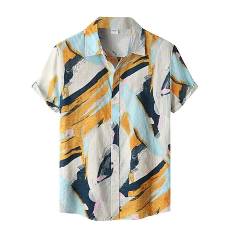 Sleeve Splice Collar Casual Button Men s Shirt Print Beach Short Turn-Down Men Shirts Pajama Short
Sleeve Splice Collar Casual Button Men s Shirt Print Beach Short Turn-Down Men Shirts Pajama Short