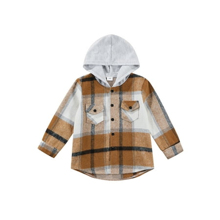 Shuttle tree Kids Baby Boys Girls Clothes Plaid Flannel Button Shirt Hooded Jacket Shacket Fall Outfits for Toddler 1-6Y
Shuttle tree Kids Baby Boys Girls Clothes Plaid Flannel Button Shirt Hooded Jacket Shacket Fall Outfits for Toddler 1-6Y