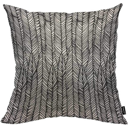 HOSNYE Leaf Line Cotton Linen Throw Pillow Case Optical Black and White Abstract Pillow Cushion Covers Home Sofa Decorative 16x16 inch
HOSNYE Leaf Line Cotton Linen Throw Pillow Case Optical Black and White Abstract Pillow Cushion Covers Home Sofa Decorative 16x16 inch