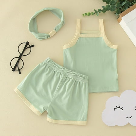 nsendm Baby Girls Boys Sleeveless Strap Vest T Shirt Tops Shorts Headband 3PCS Outfits Size Small Girls Clothes Childrenscostume Mint Green 18-24 Months
nsendm Baby Girls Boys Sleeveless Strap Vest T Shirt Tops Shorts Headband 3PCS Outfits Size Small Girls Clothes Childrenscostume Mint Green 18-24 Months