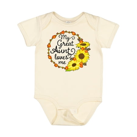 Inktastic My Great Aunt Loves Me with Sunflower Wreath Gift Baby Boy or Baby Girl Bodysuit
Inktastic My Great Aunt Loves Me with Sunflower Wreath Gift Baby Boy or Baby Girl Bodysuit