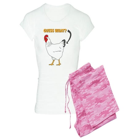 CafePress - Guess What Chicken Butt Pajamas - Women s Light Pajamas