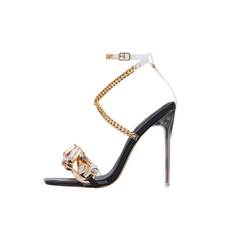Fesfesfes Slandals for Women s Sexy Open Toe Rhinestone Metal Chain Buckle Square Toe High Heel Sandals
Fesfesfes Slandals for Women s Sexy Open Toe Rhinestone Metal Chain Buckle Square Toe High Heel Sandals
