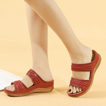 Aayomet Sandals for Women Casual Summer Breathable Wedges Embroidery Summer Women Open Sandals Slip-On Toe Beach Shoes Women s Red 6.5
Aayomet Sandals for Women Casual Summer Breathable Wedges Embroidery Summer Women Open Sandals Slip-On Toe Beach Shoes Women s Red 6.5