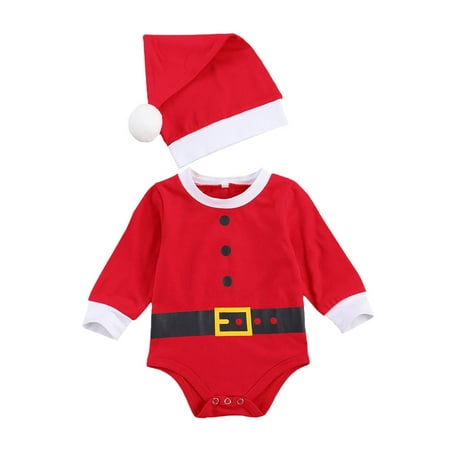 Kiapeise 2 Pcs Newborn Christmas Outfits Long Sleeve Round Neck Print Romper + Pompom Cap
Kiapeise 2 Pcs Newborn Christmas Outfits Long Sleeve Round Neck Print Romper + Pompom Cap