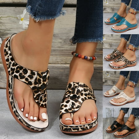 Women s Lightweight Platform Flip Flops Shoes Beach Sandals