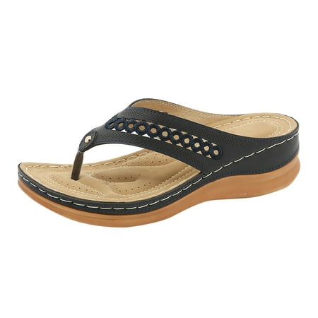 SEMIMAY Women Sandals Fashion Summer New Pattern Roman Sandals Flip Flops Comfortable Wedge Casual Shoes Black
SEMIMAY Women Sandals Fashion Summer New Pattern Roman Sandals Flip Flops Comfortable Wedge Casual Shoes Black