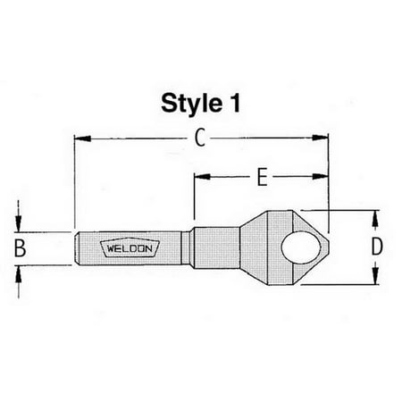 Weldon WELDC-14 WELDC-14 3/16 -13/32 60 degree Deburring Tool