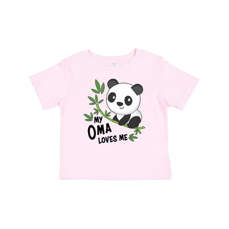 Inktastic My Oma Loves Me- Cute Panda Gift Baby Boy or Baby Girl T-Shirt