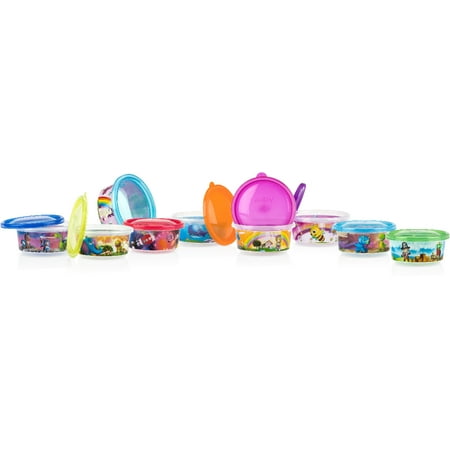 Nuby Print Wash or Toss 10 oz. Bowls with Lids (6