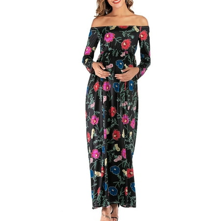 Thanksgiving Deals For Days Maternity Cold Shoulder Long Sleeve Floral Print Length-skirt Fashion Dress
Thanksgiving Deals For Days Maternity Cold Shoulder Long Sleeve Floral Print Length-skirt Fashion Dress