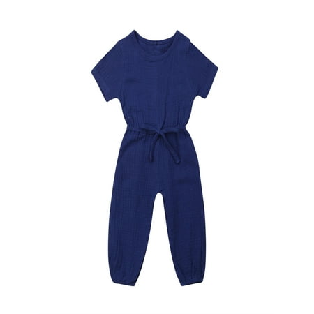 Infant Newborn Baby Boys Girls Casual One Piece Romper Solid Round Neck Short Sleeve Elastic Waist Tie Loose Long Pants Jumpsuit
Infant Newborn Baby Boys Girls Casual One Piece Romper Solid Round Neck Short Sleeve Elastic Waist Tie Loose Long Pants Jumpsuit