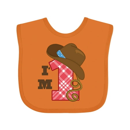 Inktastic Cowboy 1st Birthday Western Gift Baby Boy Bib