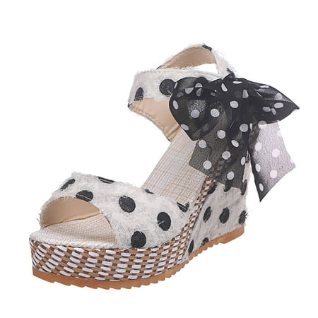 Bohemian Sandals Open Toe Espadrille Wedge Platform Sandals for Women Comfortable Dot Lace Bow-Knot Vintage Summer Lace-Up Shoes Wedges Slingback Sandals
Bohemian Sandals Open Toe Espadrille Wedge Platform Sandals for Women Comfortable Dot Lace Bow-Knot Vintage Summer Lace-Up Shoes Wedges Slingback Sandals