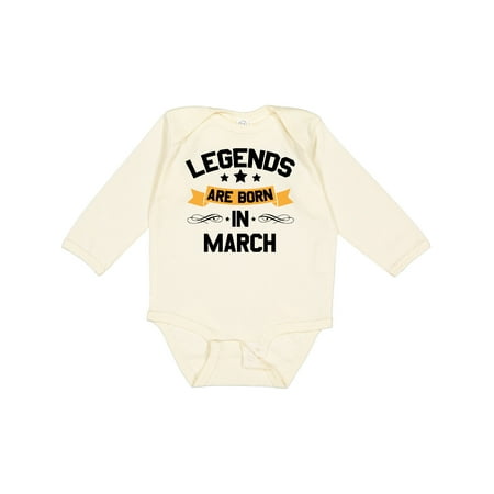 Inktastic Legends Are Born in March Gift Baby Boy or Baby Girl Long Sleeve Bodysuit
Inktastic Legends Are Born in March Gift Baby Boy or Baby Girl Long Sleeve Bodysuit