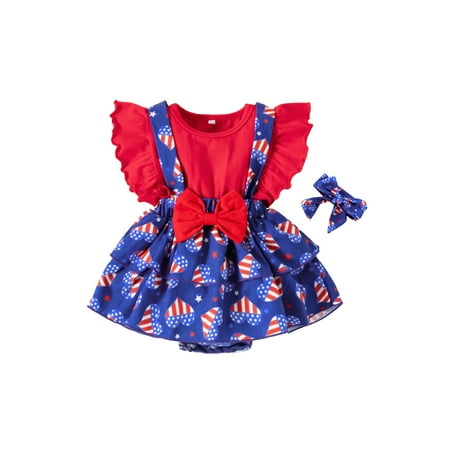 Bagilaanoe Newborn Infant Baby Girl 4th of July Romper Dress America National Flag Print Sleeveless Halter Independence Jumpeuit Headband Sets
Bagilaanoe Newborn Infant Baby Girl 4th of July Romper Dress America National Flag Print Sleeveless Halter Independence Jumpeuit Headband Sets