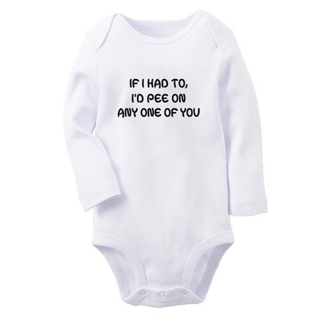 I d Pee On Any One Of You Funny Rompers Newborn Baby Unisex Bodysuits Infant Jumpsuits Toddler 0-12 Months Kids Long Sleeves Oufits (White 6-12 Months)
I d Pee On Any One Of You Funny Rompers Newborn Baby Unisex Bodysuits Infant Jumpsuits Toddler 0-12 Months Kids Long Sleeves Oufits (White 6-12 Months)