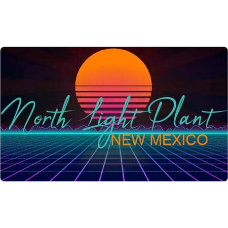 North Light Plant New Mexico 4 X 2.25-Inch Fridge Magnet Retro Neon Design