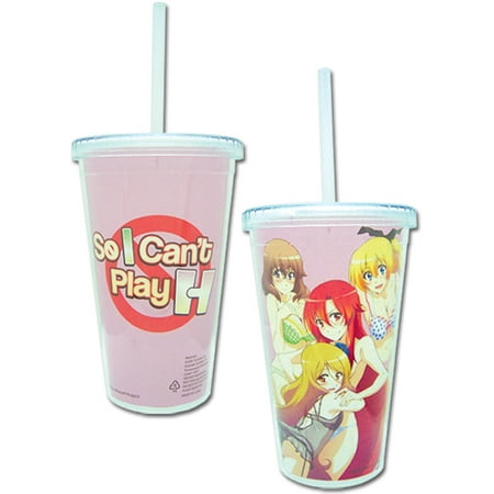 Plastic Mug - So I Can t Play H - New Girls w/ Lid Anime Licensed ge69125