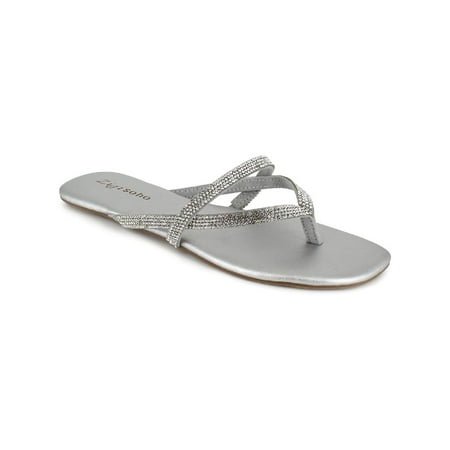 Zigi Soho Womens Elda EMbellished Casual Thong Sandals