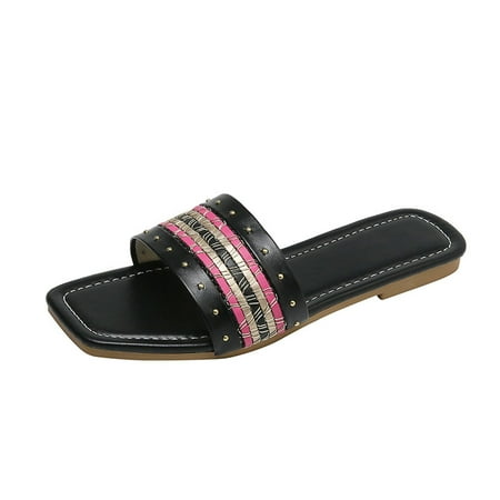 YanHoo Slide Sandals Women Girls Dresssy Low Wedge Sandal Cute Summer Slip On Flat Sandals Bohemian Beach Open Toe Slippers Shoes
YanHoo Slide Sandals Women Girls Dresssy Low Wedge Sandal Cute Summer Slip On Flat Sandals Bohemian Beach Open Toe Slippers Shoes