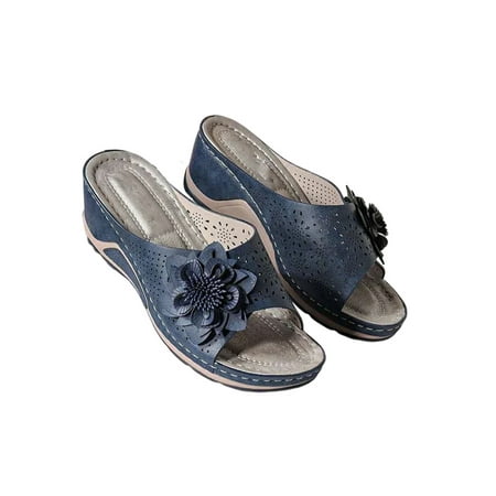 Daeful Womens Platform Sandal Slip On Slides Beach Wedge Sandals Non-Slip Summer Slide Slippers Ladies Vintage Casual Shoes Navy Blue 8
Daeful Womens Platform Sandal Slip On Slides Beach Wedge Sandals Non-Slip Summer Slide Slippers Ladies Vintage Casual Shoes Navy Blue 8