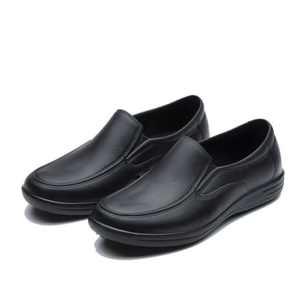Men Chef Cook Black Shoes Kitchen Nonslip Safety Shoes Oil & Water Proof