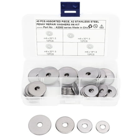 Mudguard Washer Assortment Kit 40pcs Repair Washer For Household For Cars For Ships
Mudguard Washer Assortment Kit 40pcs Repair Washer For Household For Cars For Ships