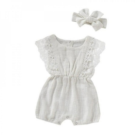 Clearance Sale!Summer Newborn Baby Girls Butterfly sleeve Lace Romper + Headband Set Infant Outfits Clothes Toddler Princess Clothing Sunsuit White S
Clearance Sale!Summer Newborn Baby Girls Butterfly sleeve Lace Romper + Headband Set Infant Outfits Clothes Toddler Princess Clothing Sunsuit White S