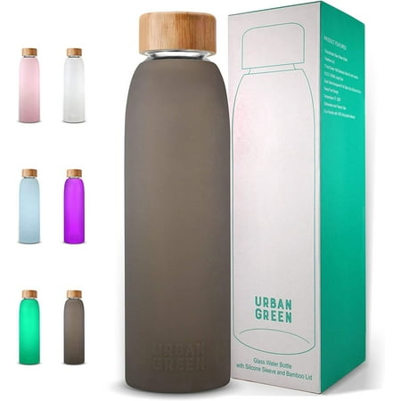 Glass Water Bottle with Protective Silicone Sleeve and Bamboo Lid by Urban green 18oz 1extra 304 Stainless Steel Lid with Handle BPA Free Dishwasher Safe Gift Box Father s day gift
Glass Water Bottle with Protective Silicone Sleeve and Bamboo Lid by Urban green 18oz 1extra 304 Stainless Steel Lid with Handle BPA Free Dishwasher Safe Gift Box Father s day gift
