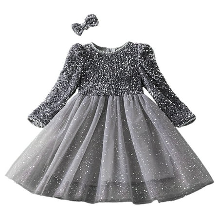 Toddler Children Girls Long Sleeve Sequin Solid Dresses Tulle Dress Evening Dress Clothes Headbands Outfits Toddler Birthday Dress Baby Fall Clothes Fairy Dress Baby
Toddler Children Girls Long Sleeve Sequin Solid Dresses Tulle Dress Evening Dress Clothes Headbands Outfits Toddler Birthday Dress Baby Fall Clothes Fairy Dress Baby