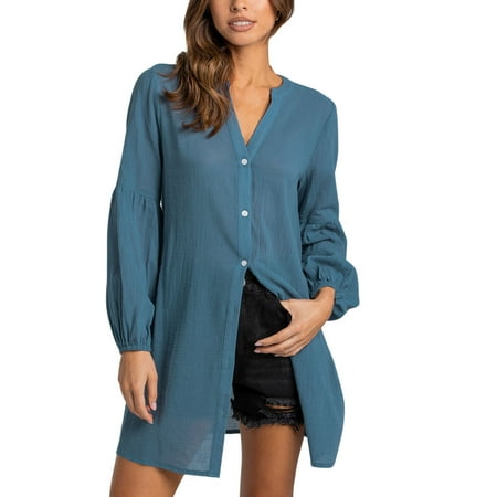 Fsqjgq Short Sleeve Scrub Jackets Womens Solid Color Long Sleeve V Neck Button Tops Casual Blouses Long Fit Solid Shirts Tops Swing Tunic Top Polyester Blue L
Fsqjgq Short Sleeve Scrub Jackets Womens Solid Color Long Sleeve V Neck Button Tops Casual Blouses Long Fit Solid Shirts Tops Swing Tunic Top Polyester Blue L