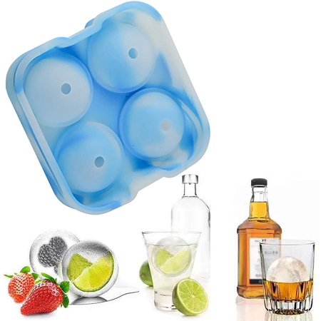Ice Ball Maker - 4.5in Ice Cube Tray Silicone Sphere Ice Cube Mold with Lid Silicone Round Ice Cube Mold with Lids for Whiskey Cocktails Bourbon
Ice Ball Maker - 4.5in Ice Cube Tray Silicone Sphere Ice Cube Mold with Lid Silicone Round Ice Cube Mold with Lids for Whiskey Cocktails Bourbon